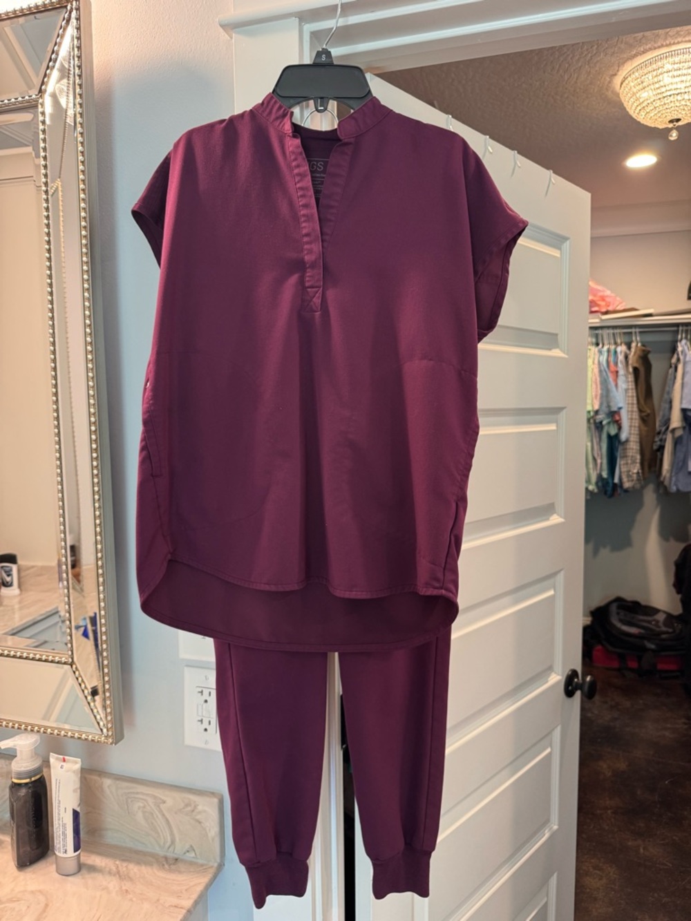 Deep purple  Two-Piece Top & Jogger Set